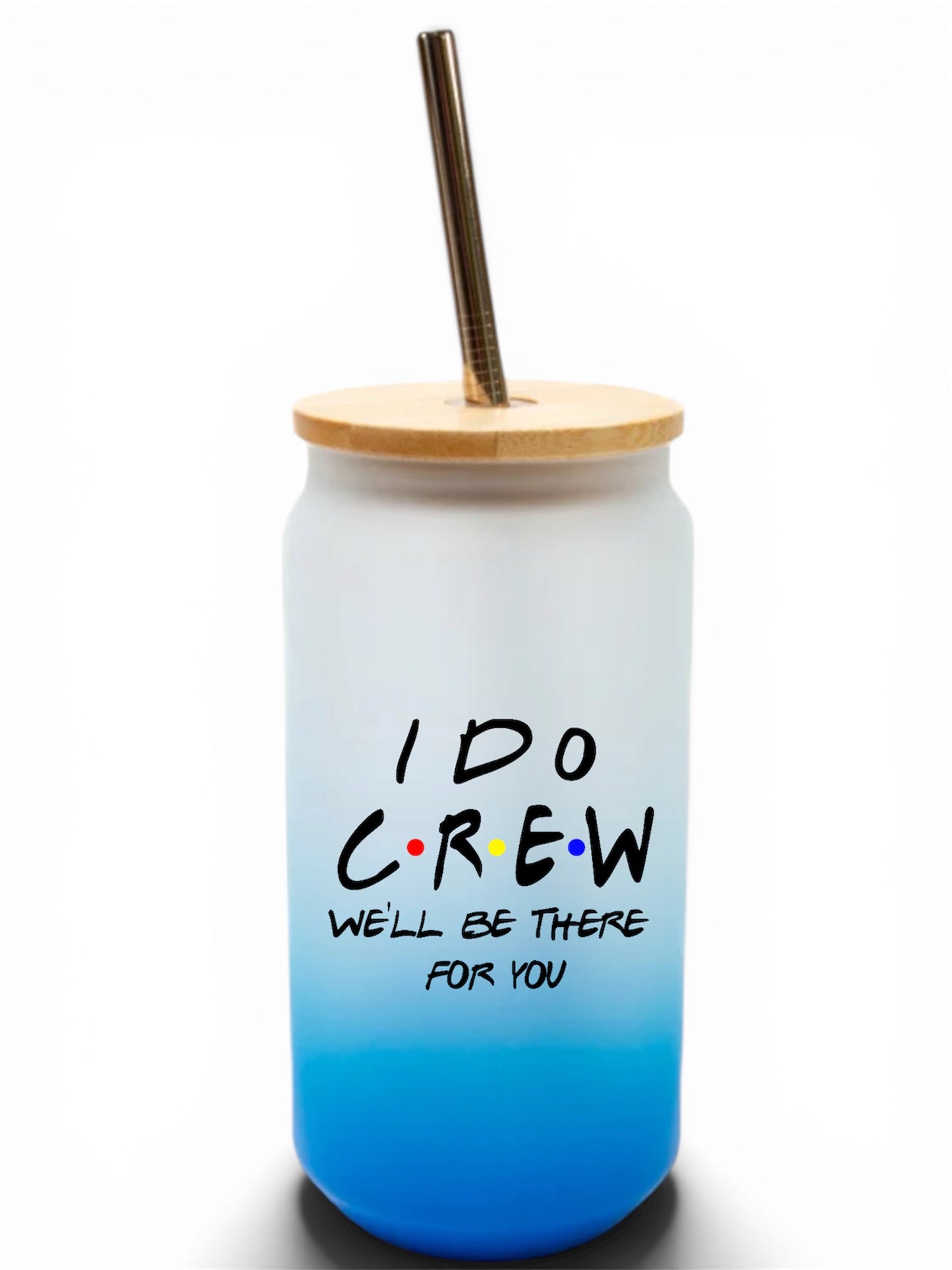 I do crew blue ombré glass Libby cup