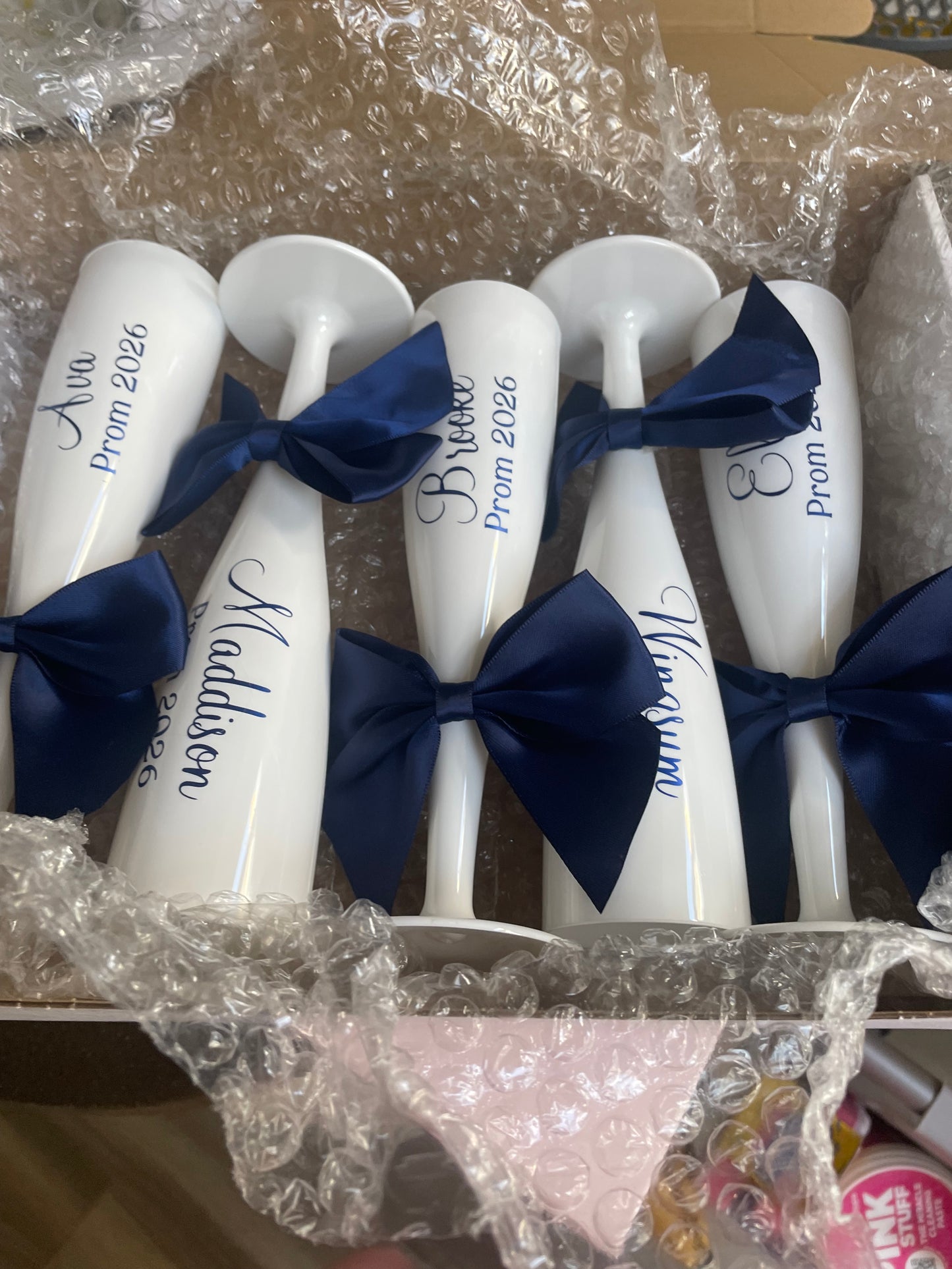 Navy personalised Flutes