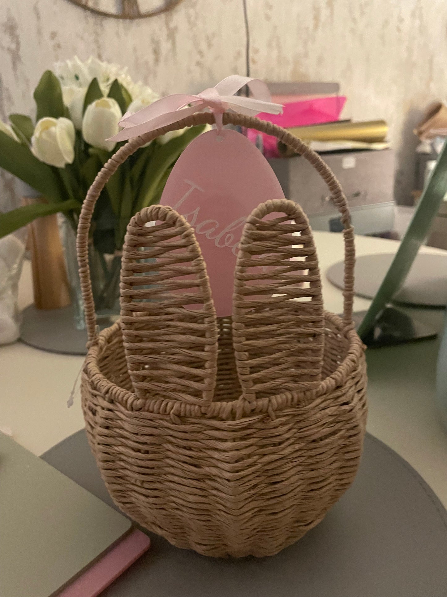 Easter Basket Ratten with Bunny Ears Un