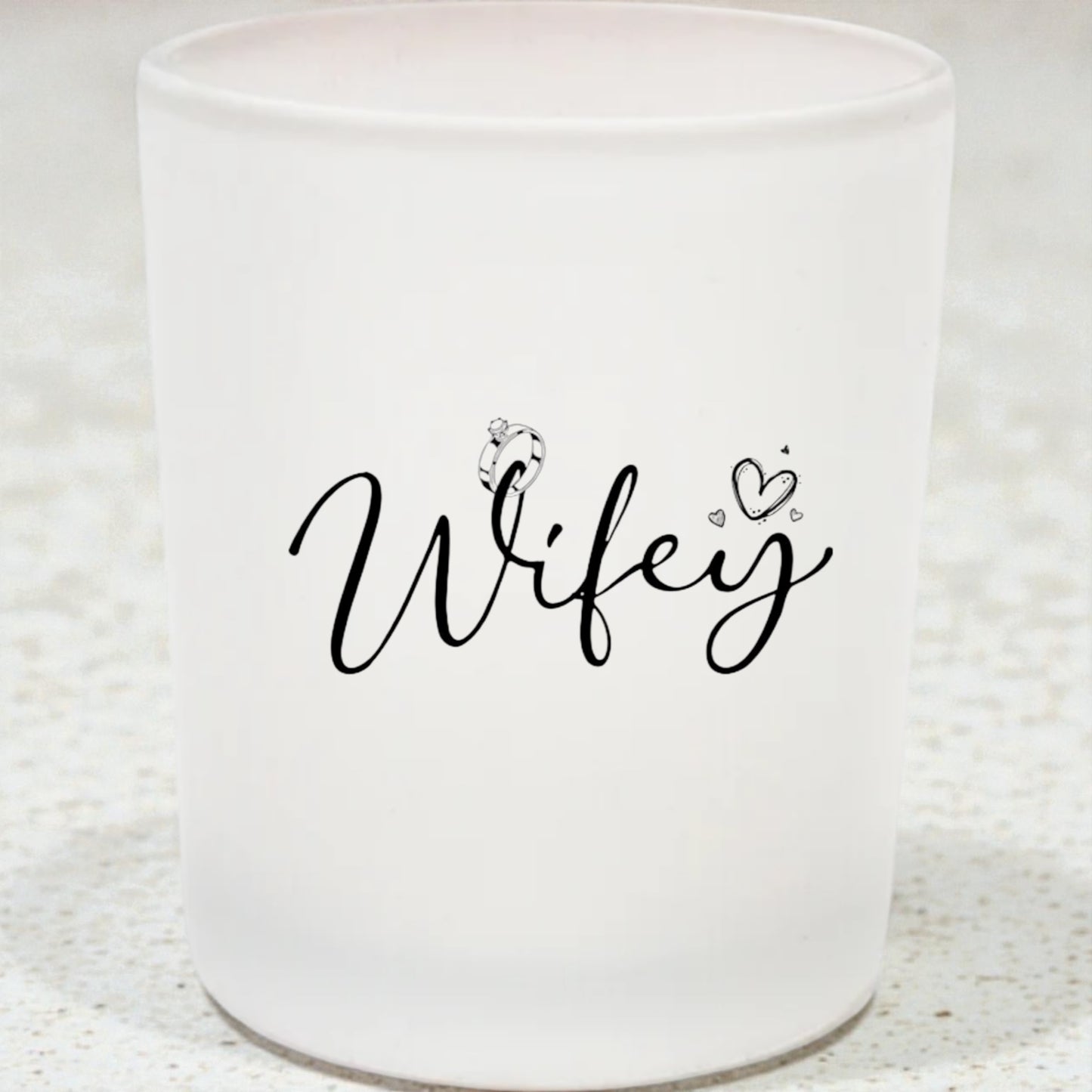 Wifey & Hubby Glass Tumblers