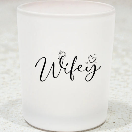 Wifey & Hubby Glass Tumblers