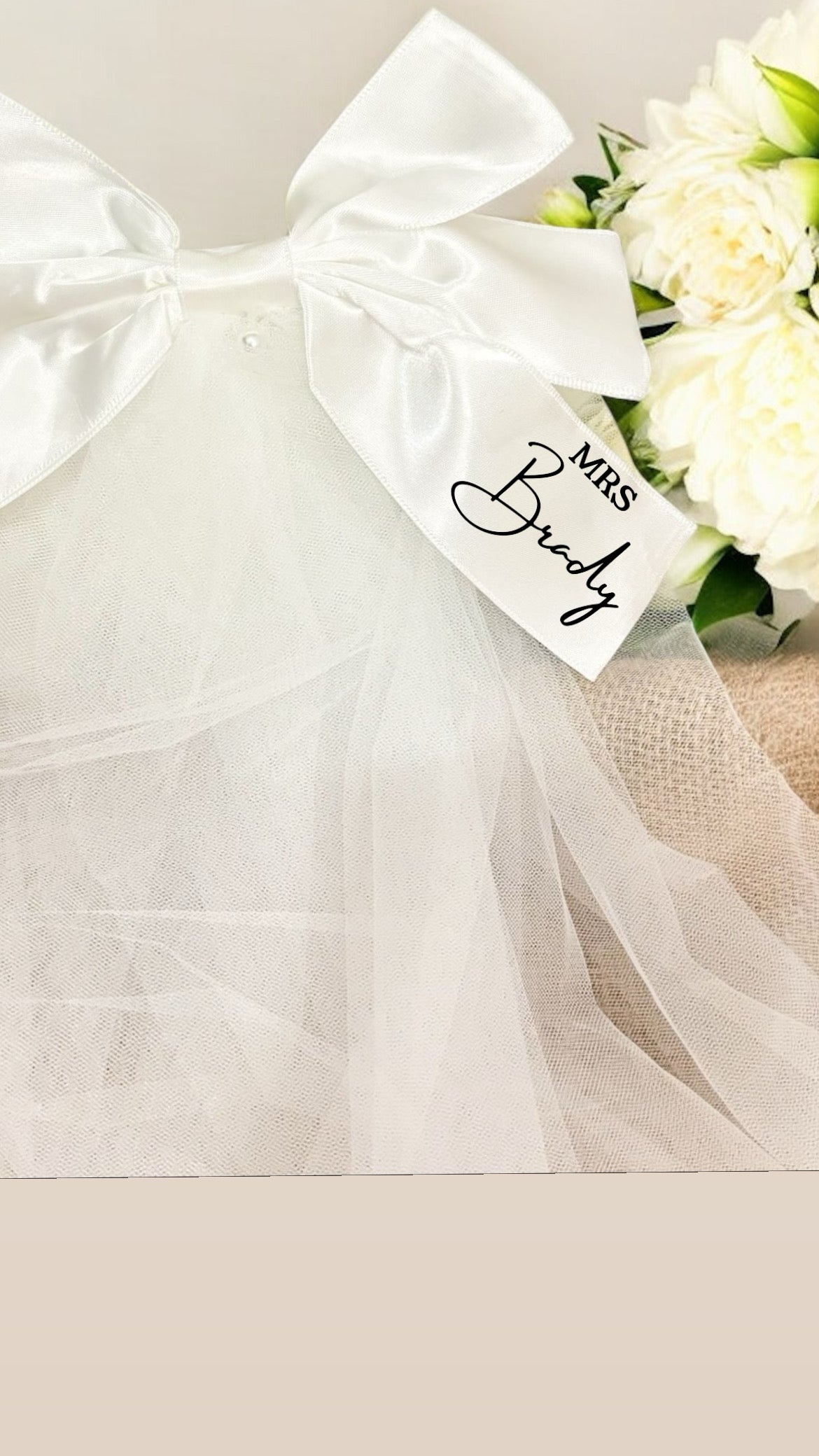 Bride to be Veil Bow Personalised