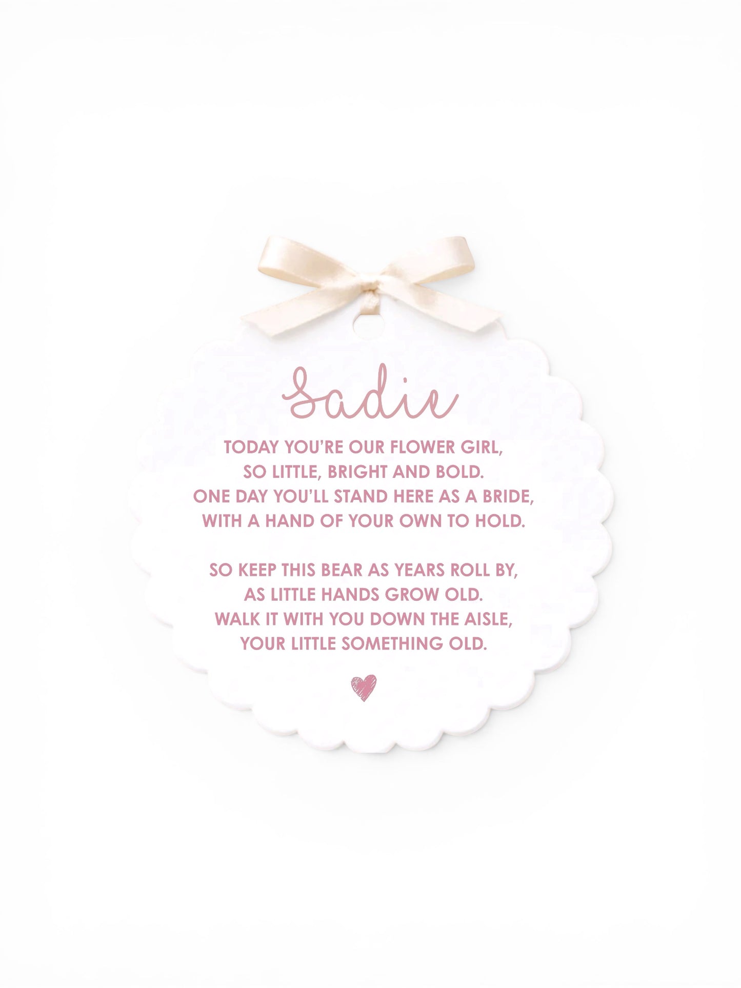 Flower Girl Arcylic hanging Disc Personalised