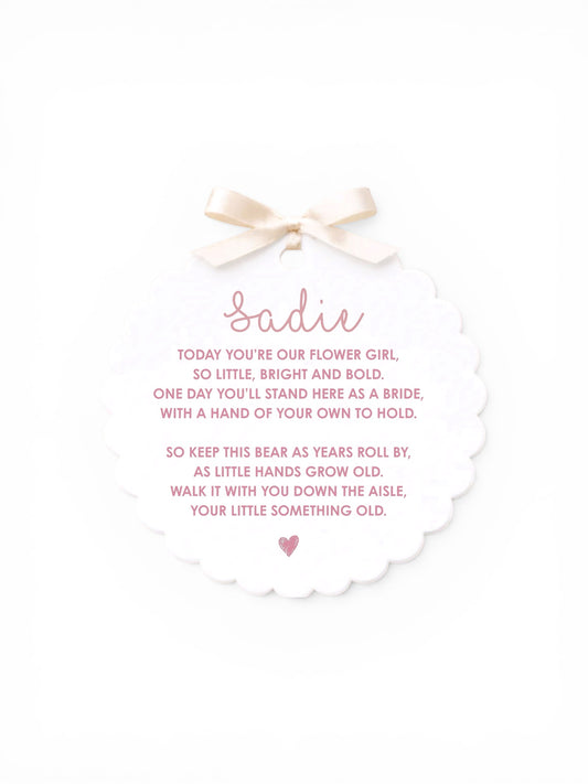 Flower Girl Arcylic hanging Disc Personalised