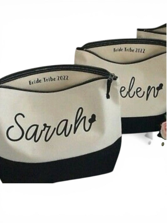 Personalised Large Cosmetic bags with message inside
