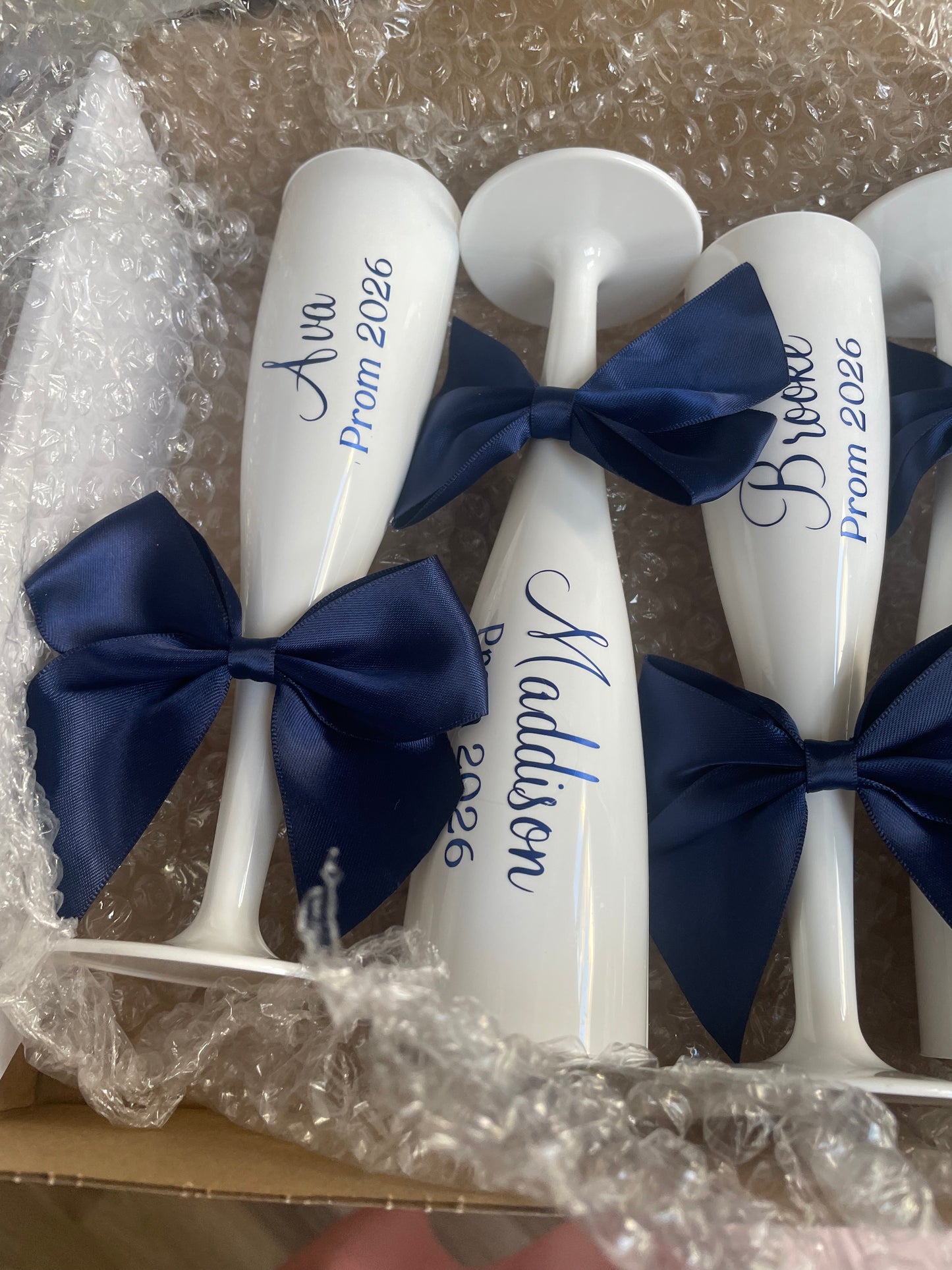 Navy personalised Flutes