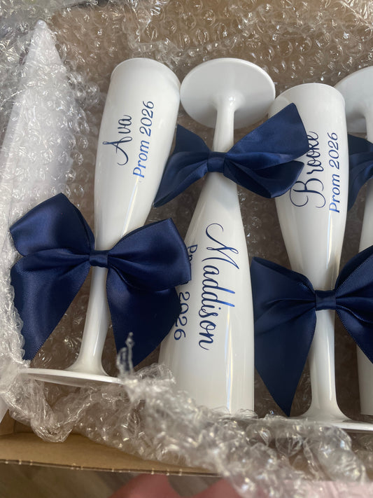 Navy personalised Flutes