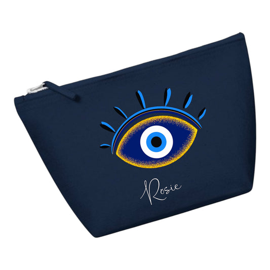 Evil Eye  Cosmetic Canvas Bag