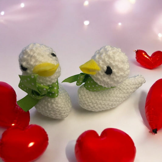 Hand knitted Crème Egg Covers Little Ducks