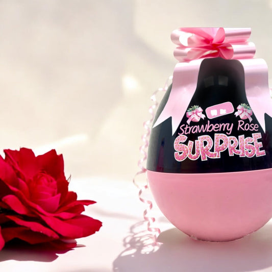 Strawberry Rose Surprise Easter Egg / can be personalised
