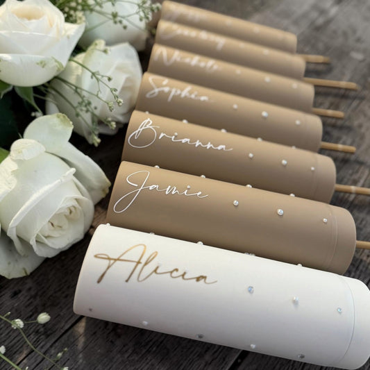 Skinny Tumblers with pearls