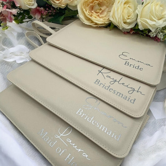 Personalised Leatherette Wallet bags with handle