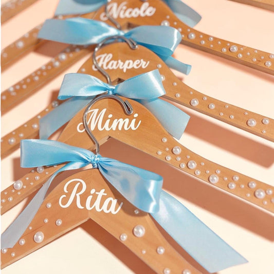 Bridal Pearl Hangers Personalised