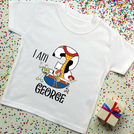 T Story Number T shirt with name