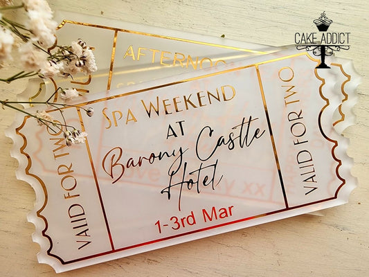 Frosted Personalised Tickets