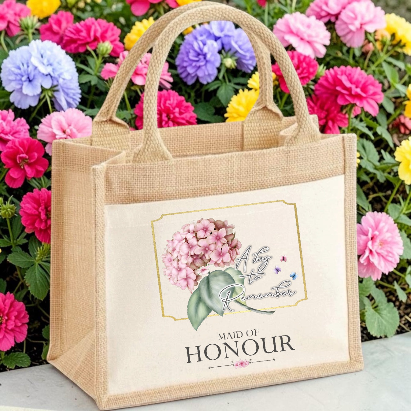 Hydrangea themed Tote Bags
