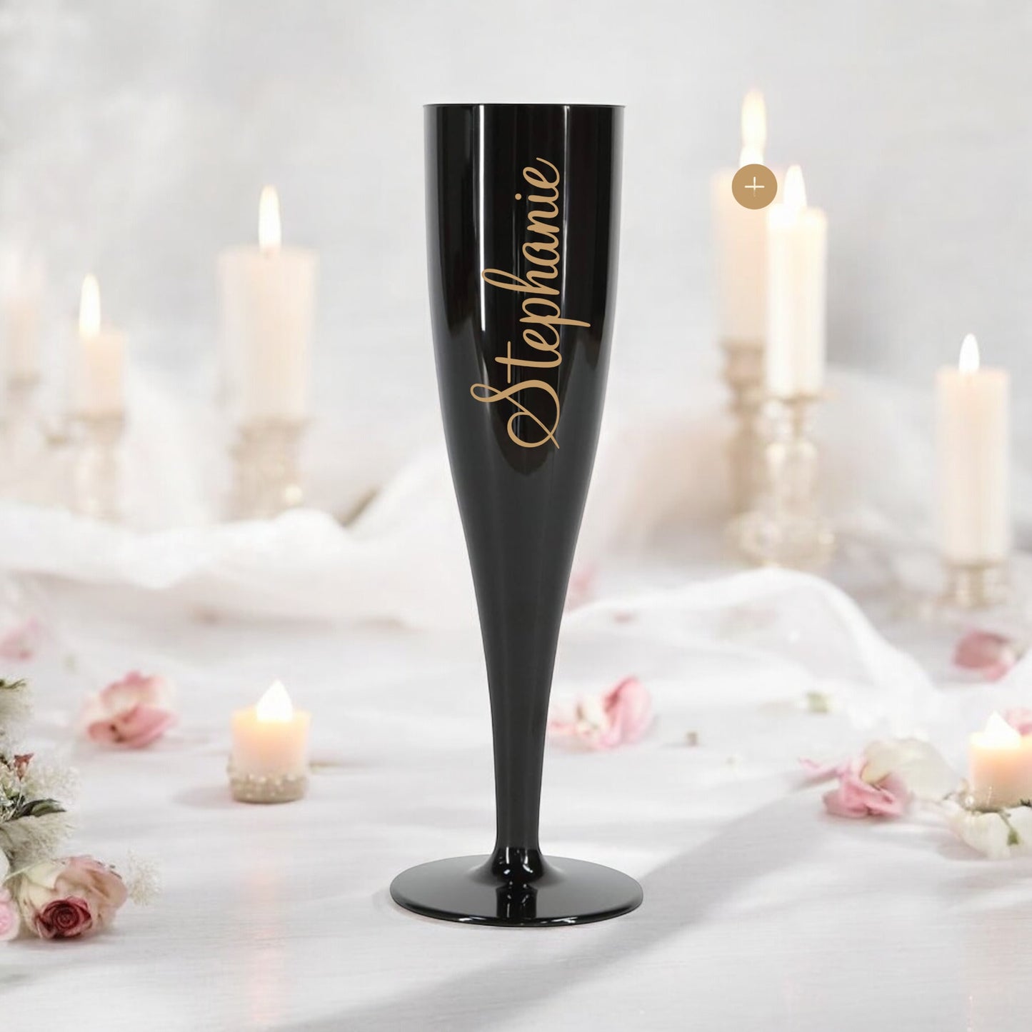Black Champagne Personalised Flutes