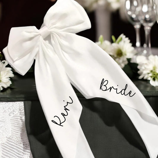 Bride waterfall Hair Bows