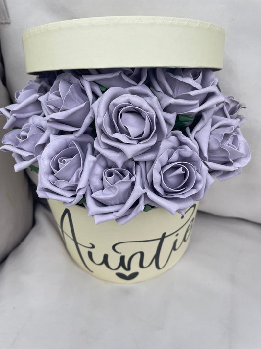 Hat Box / Flowers /Personlised/choose your colour